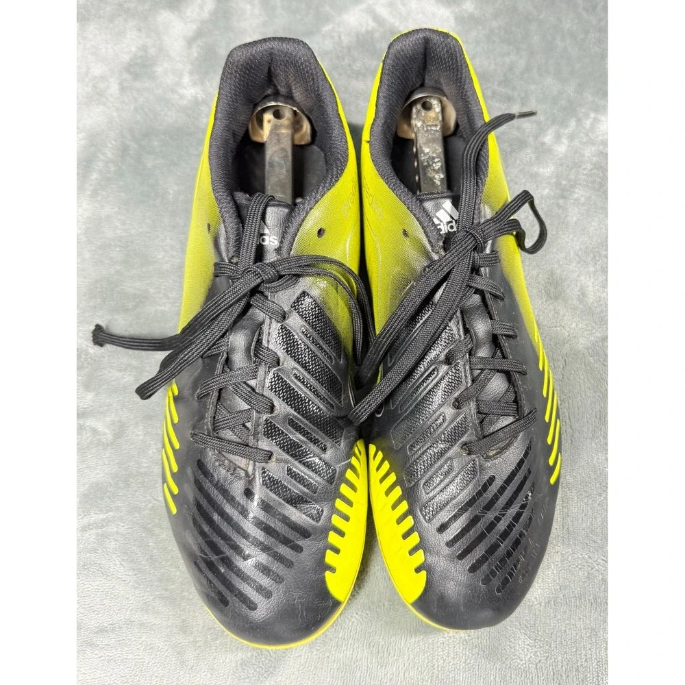 Adidas Predito Predator Soccer Cleats Mens 6 Black Yellow FG Shoes